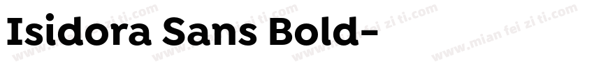 Isidora Sans Bold字体转换